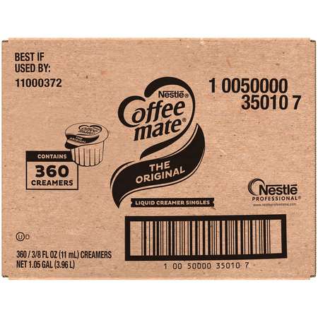 Coffee Mate The Original Single Serve Liquid Creamer .375 oz. Per Cup, PK360 10050000350107